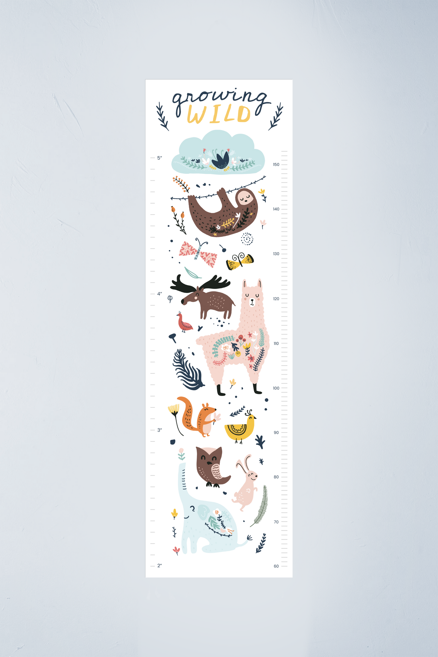 Growing Wild Growth Chart - Non tearable poster