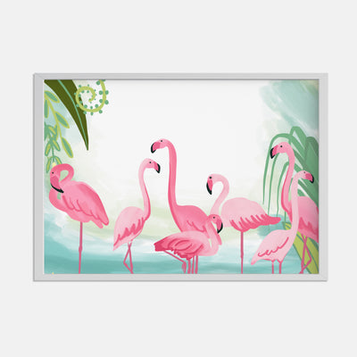 Flamboyant Flamingoes Wall Art